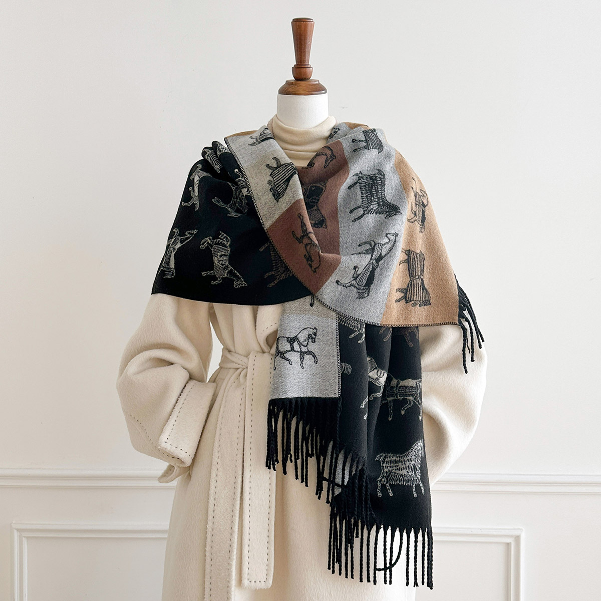 Зимний шарф для женщин, роскош – обзор и цена Woven Scarf Blanket