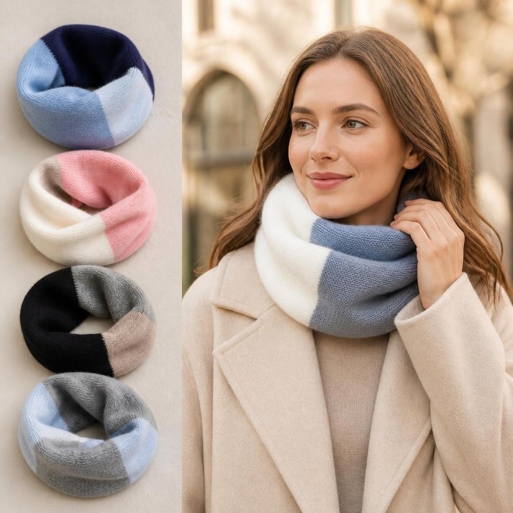 Мягкий вязаный шарф с цветными – обзор и цена Infinity Scarf Knit