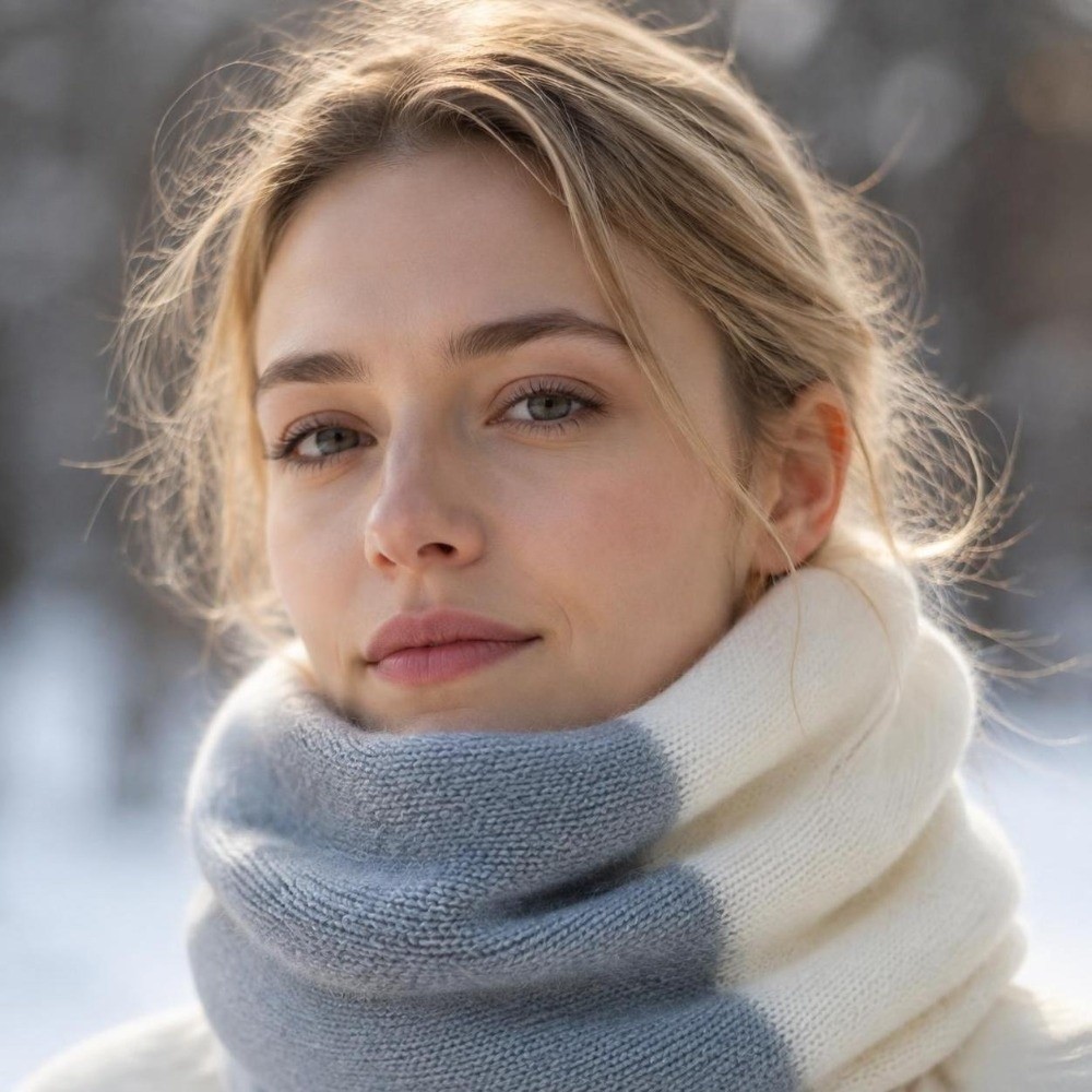 Мягкий шарф-воротник с цветным – обзор и цена Infinity Scarf Knit
