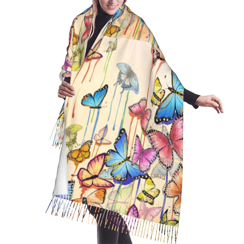 Ретро-шарф из кашемира с принт – обзор и цена Woven Scarf Blanket