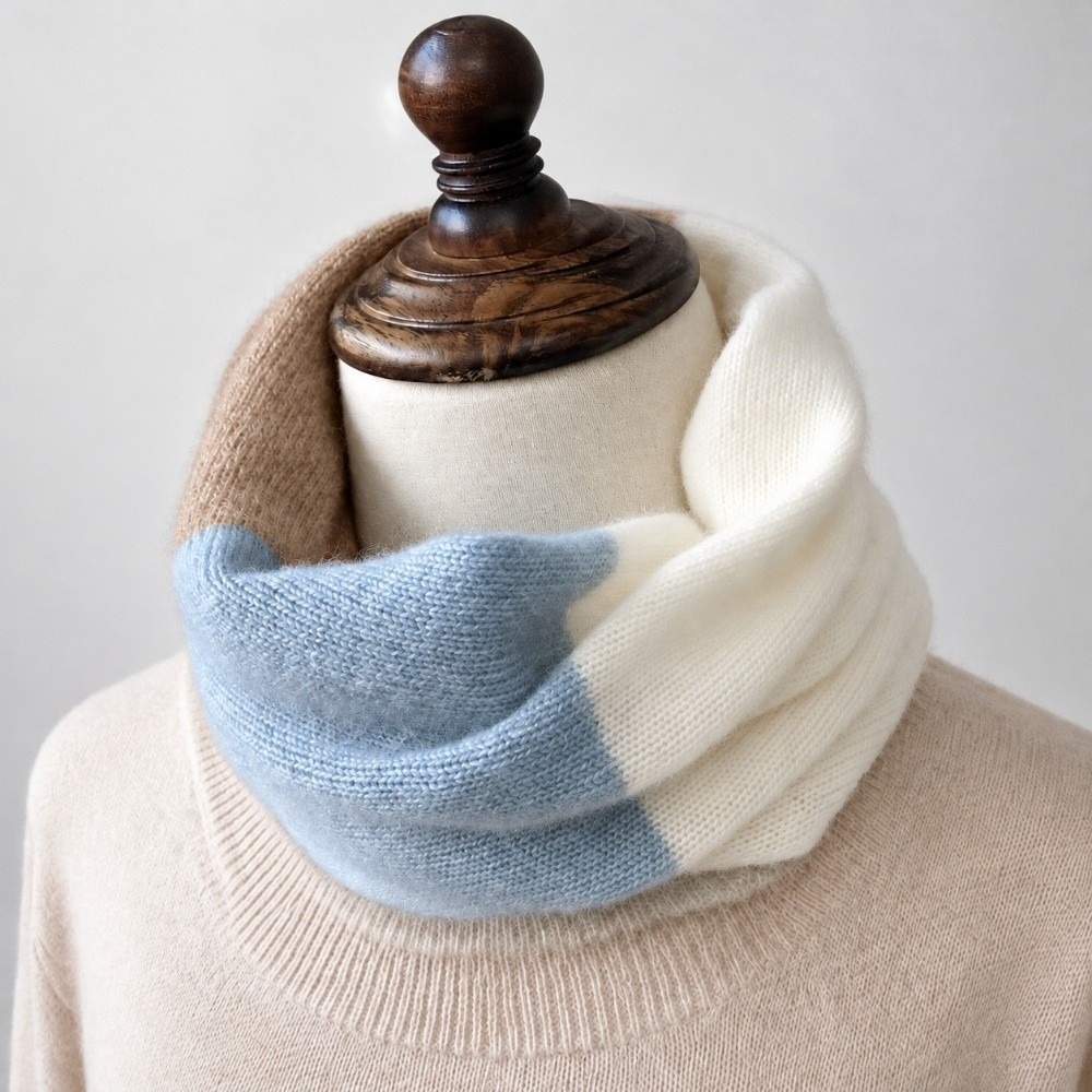 Мягкий шарф-воротник с цветным – обзор и цена Infinity Scarf Knit